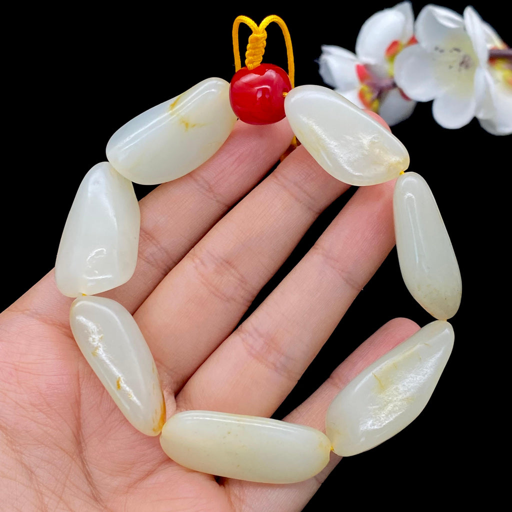 和田玉洒金皮【精品手串】（64.5g）