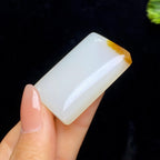 和田玉糖白无事牌（27.8g）
