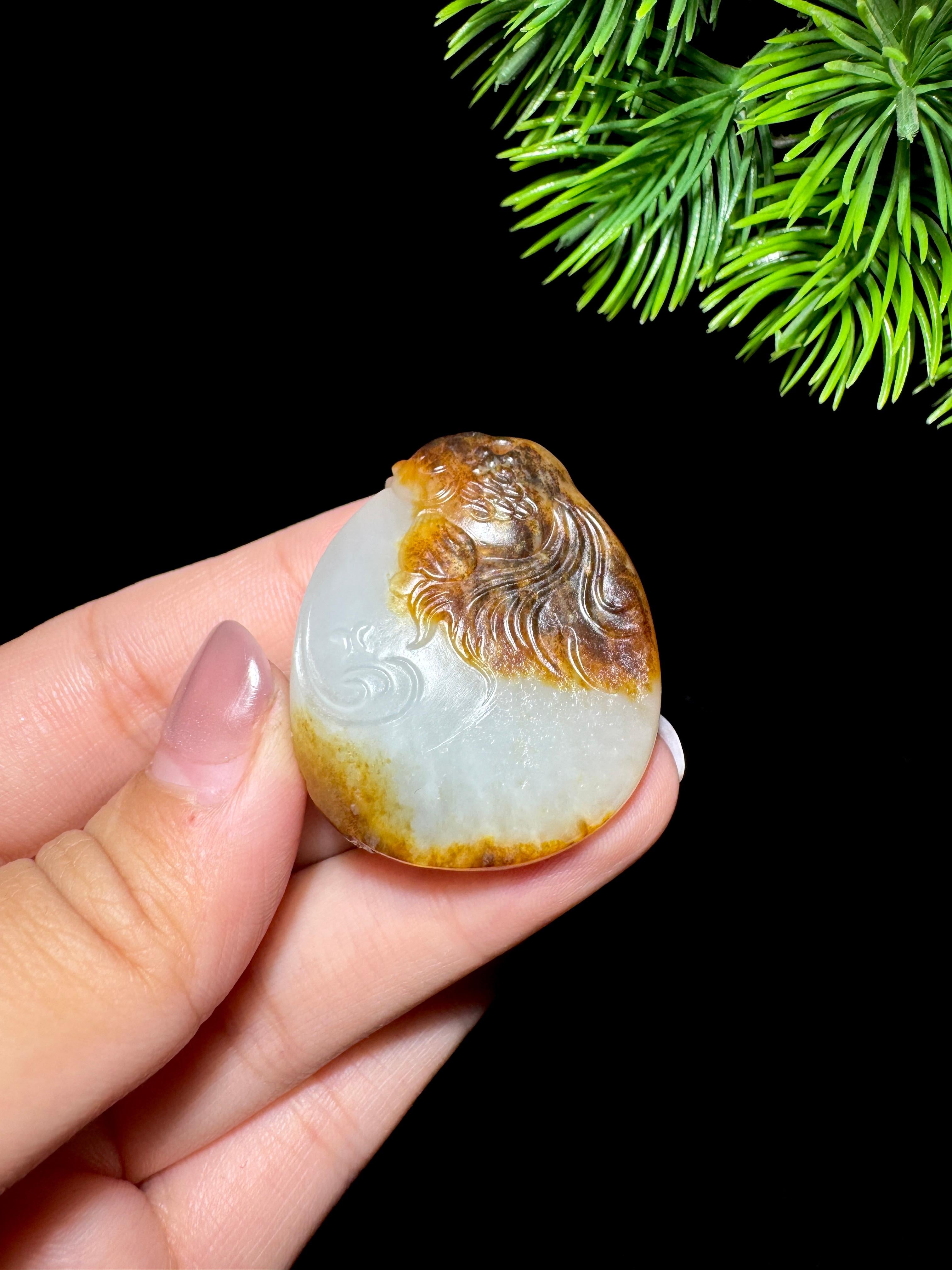 和田玉籽料连年有余（22.7g）