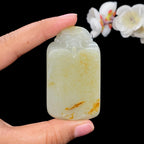 和田玉洒金皮籽料【兽面守护牌】（56g）
