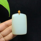 和田山料糖白玉无事牌挂件（60.7g）