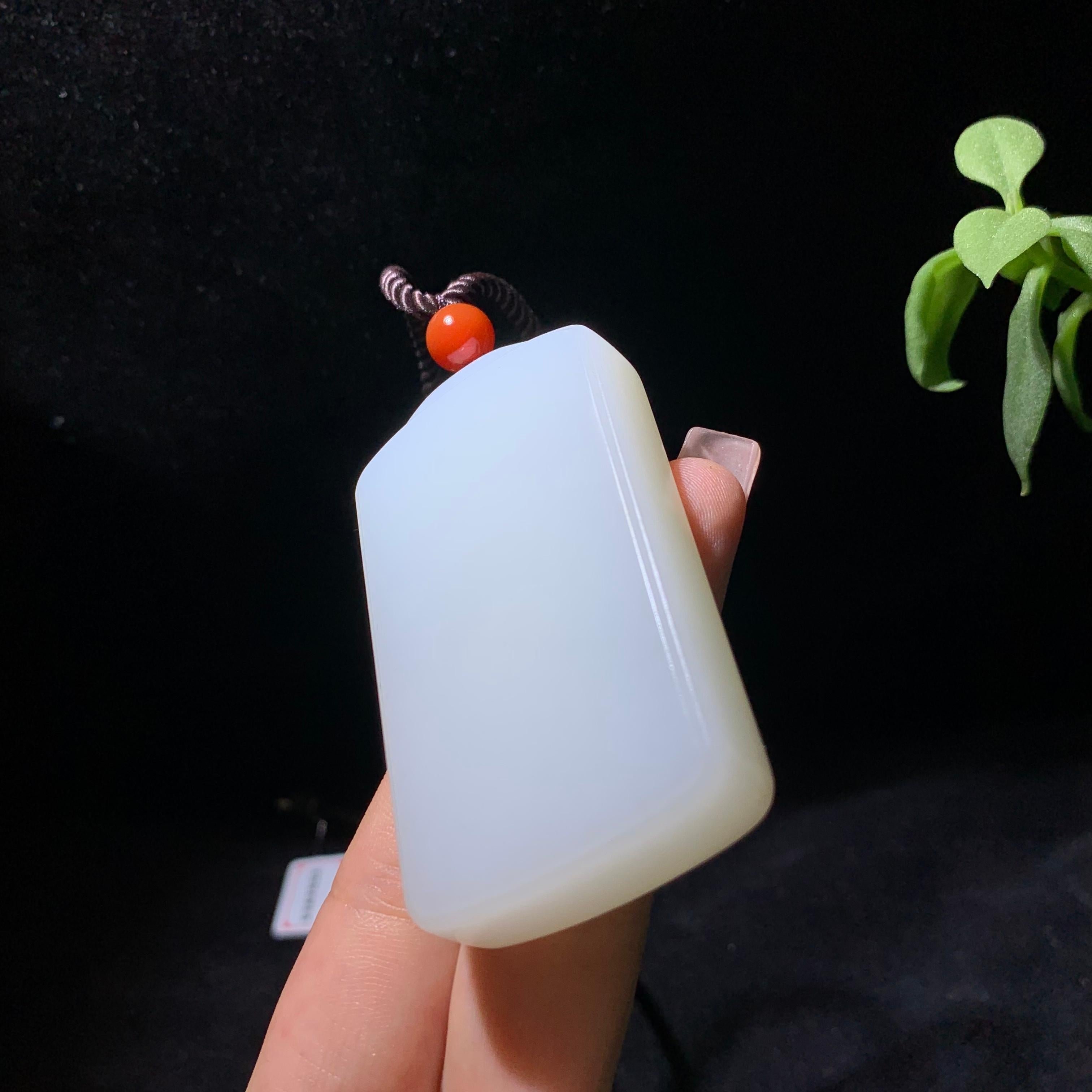 传承级和田羊脂白玉平安无事牌（80.9g）