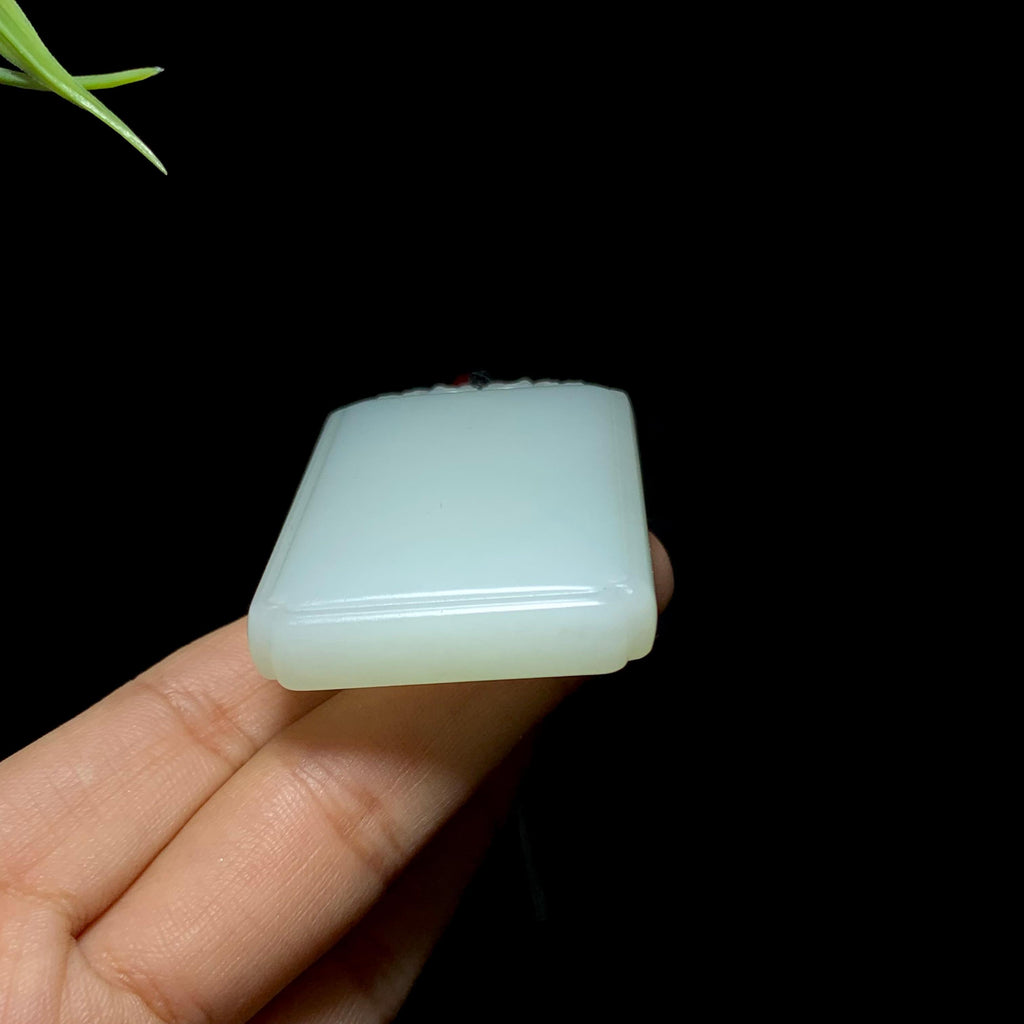 和田羊脂白玉无事牌（63.3g）
