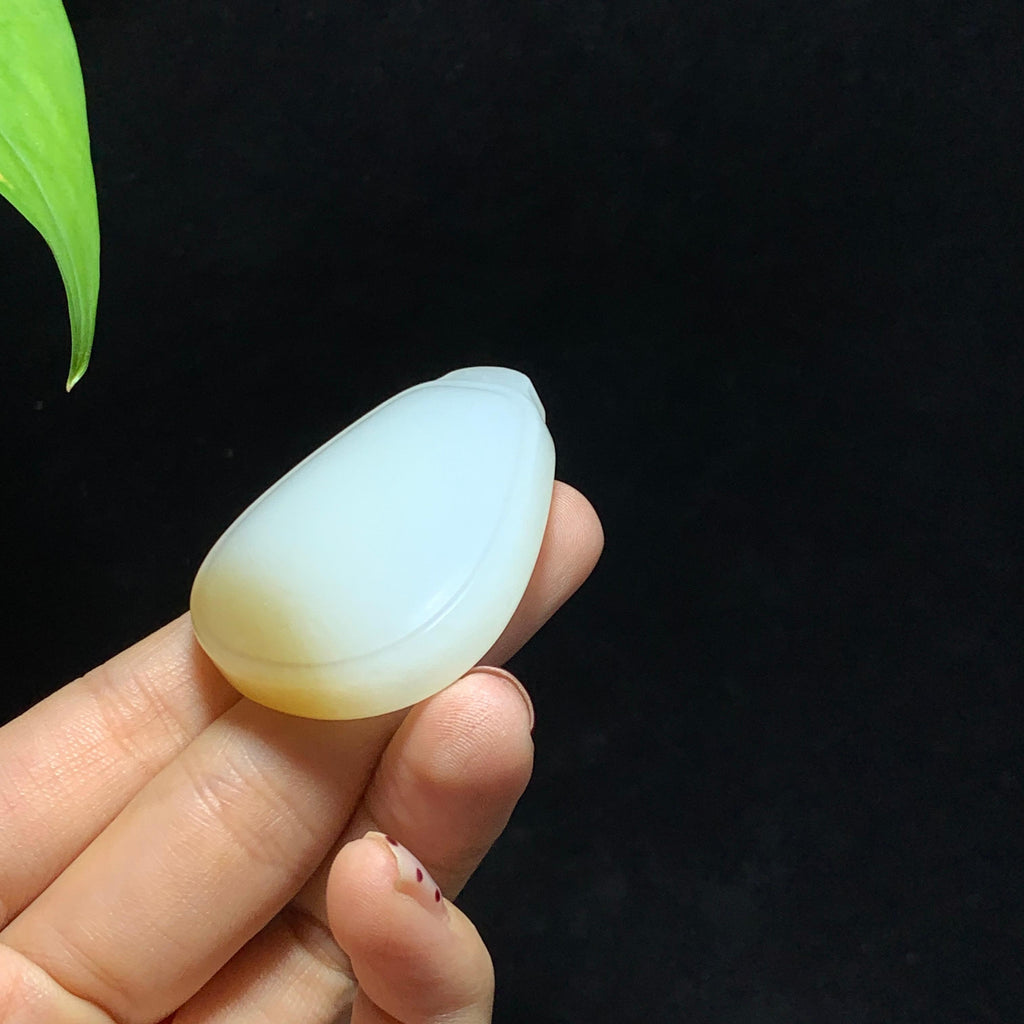 和田山料糖白玉无事牌挂件（36.4g）