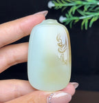和田玉糖白福在眼前平安无事牌（47.3g）