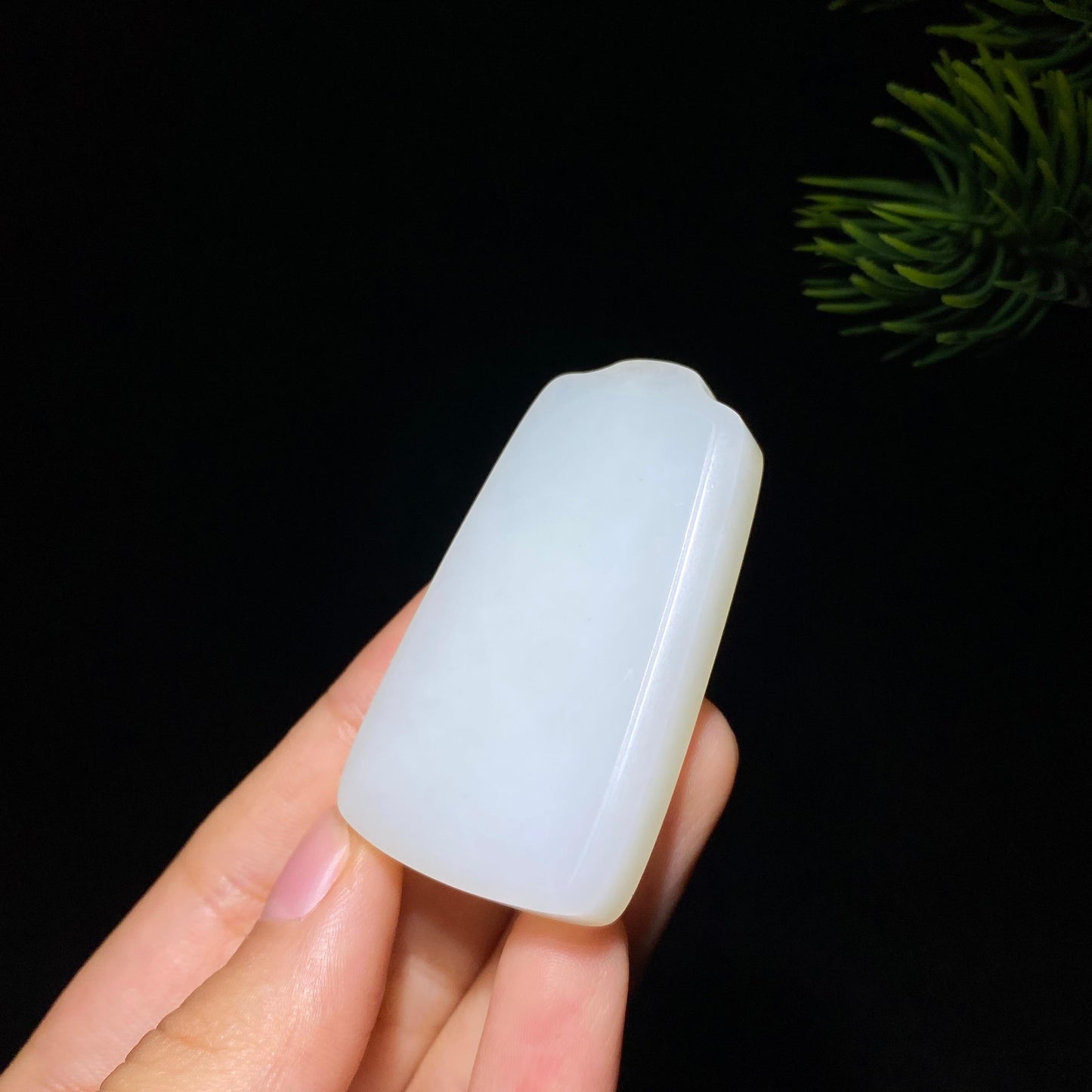和田玉白玉无事牌（30.3g）