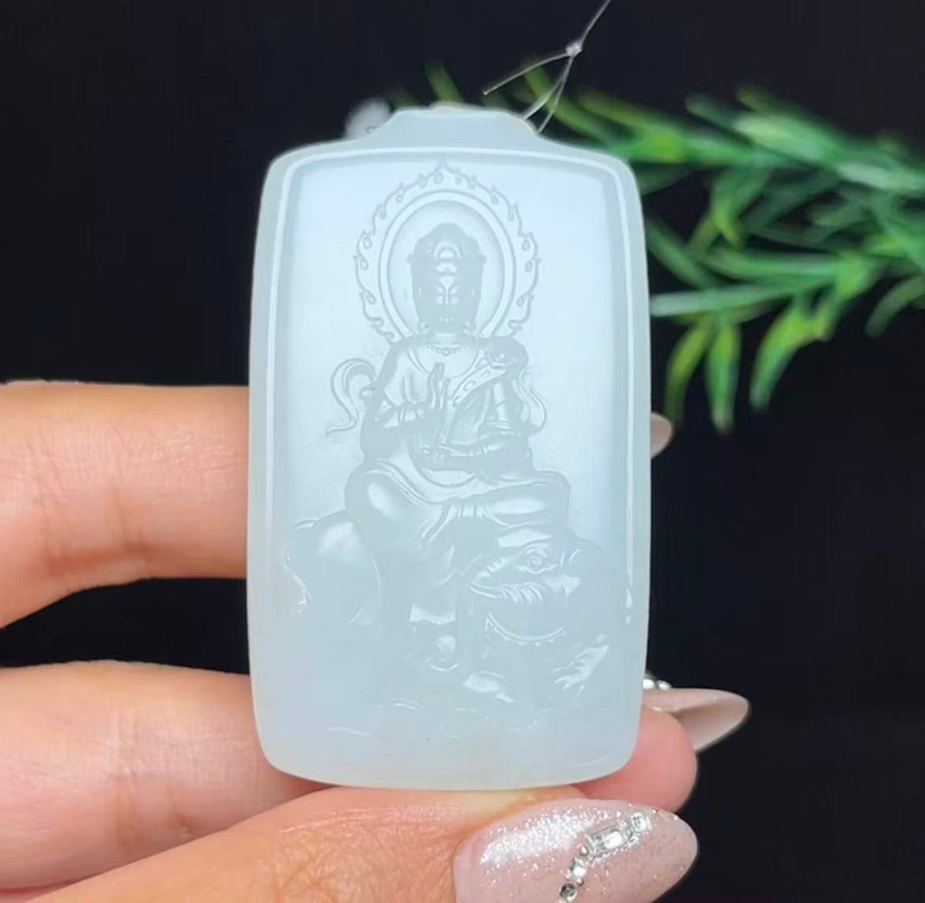 和田白玉普贤菩萨（48.1g）
