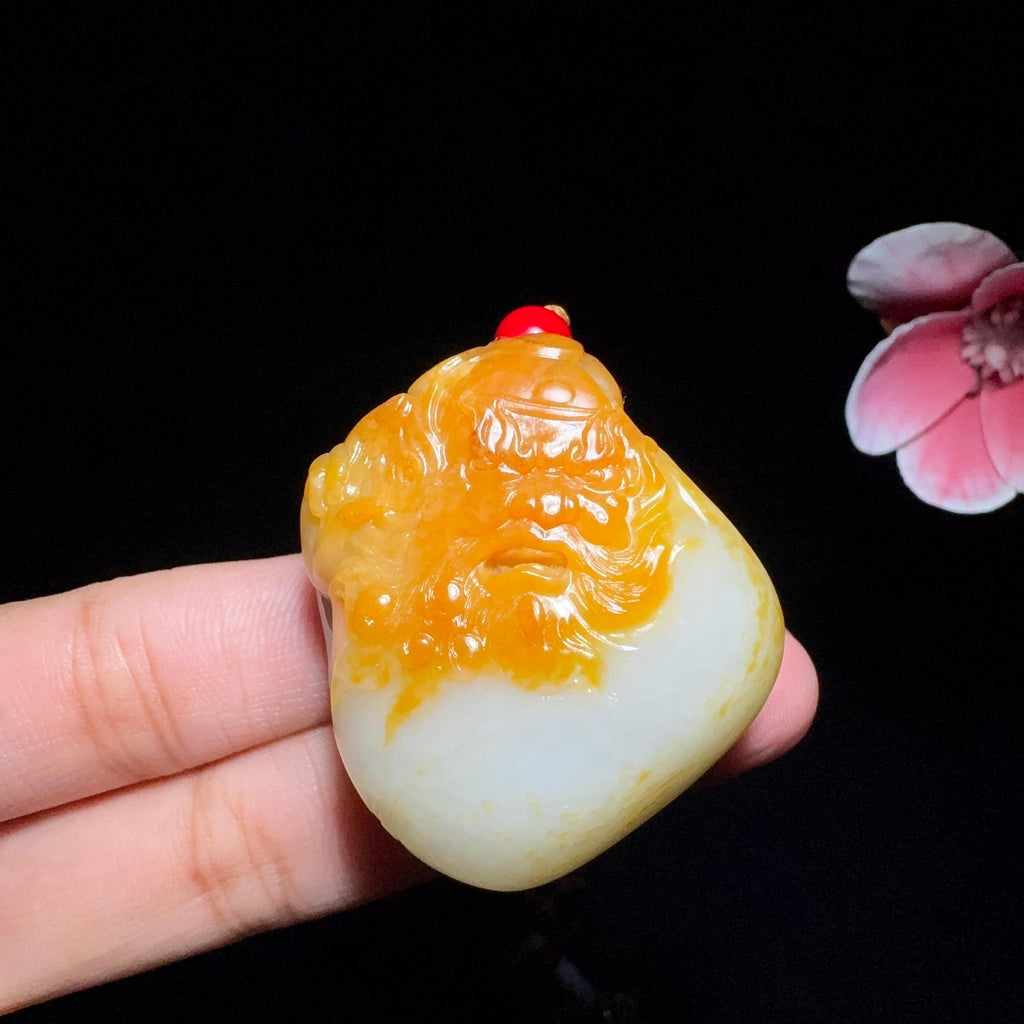 和田玉籽料钟馗纳福（45.8g）