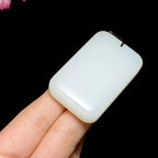 高品质和田羊脂白玉无事牌（53.3g）