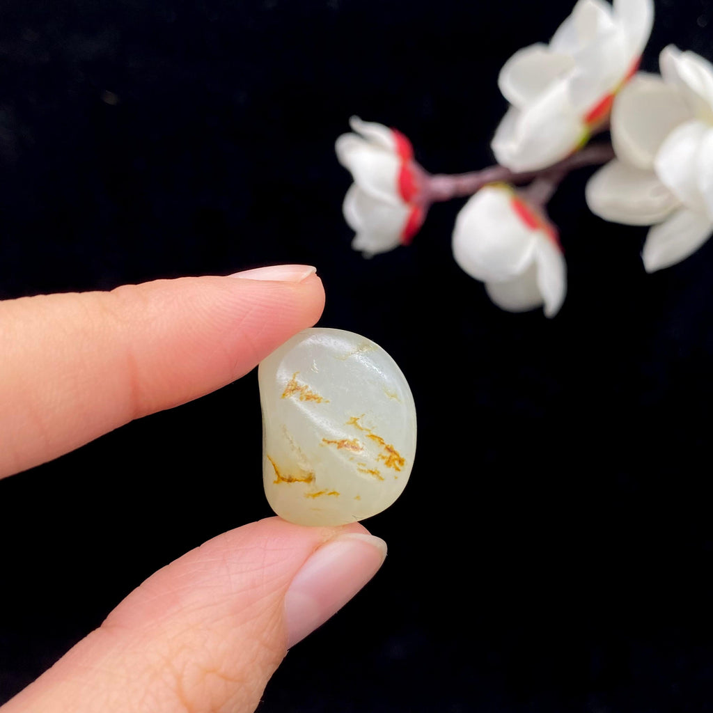 和田玉洒金皮籽料戒面籽（5.3g）