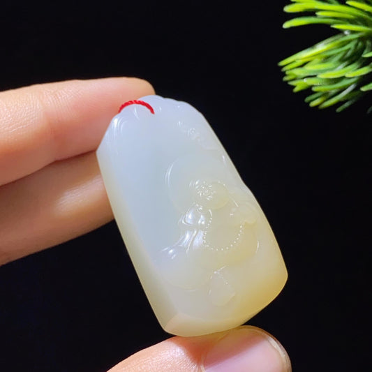 和田玉糖白佛公（25.0g）