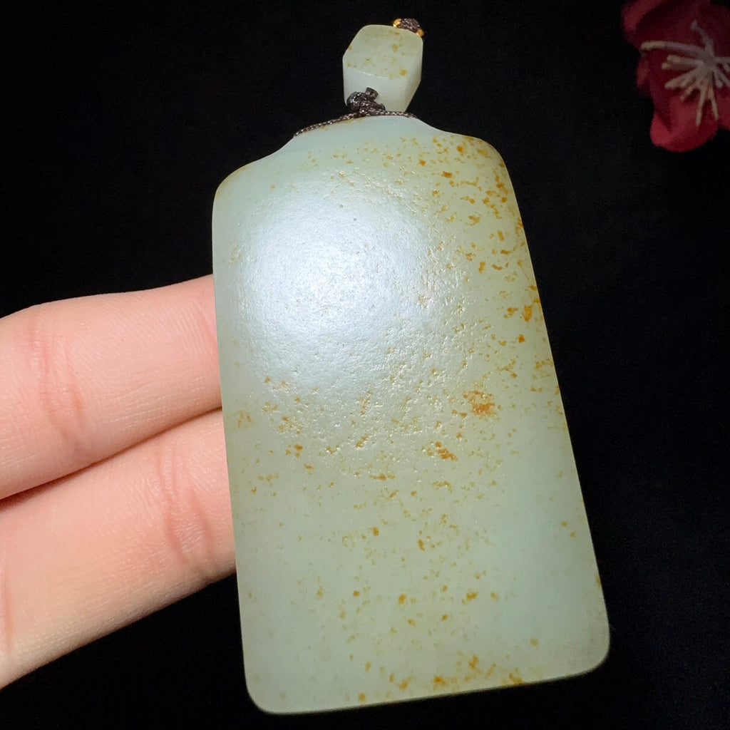 和田玉籽料平安无事牌（61.8g）