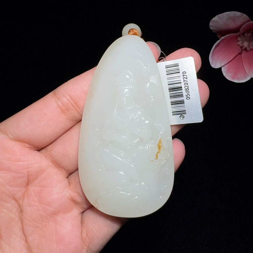 和田玉籽料御龙观音（55.2g）