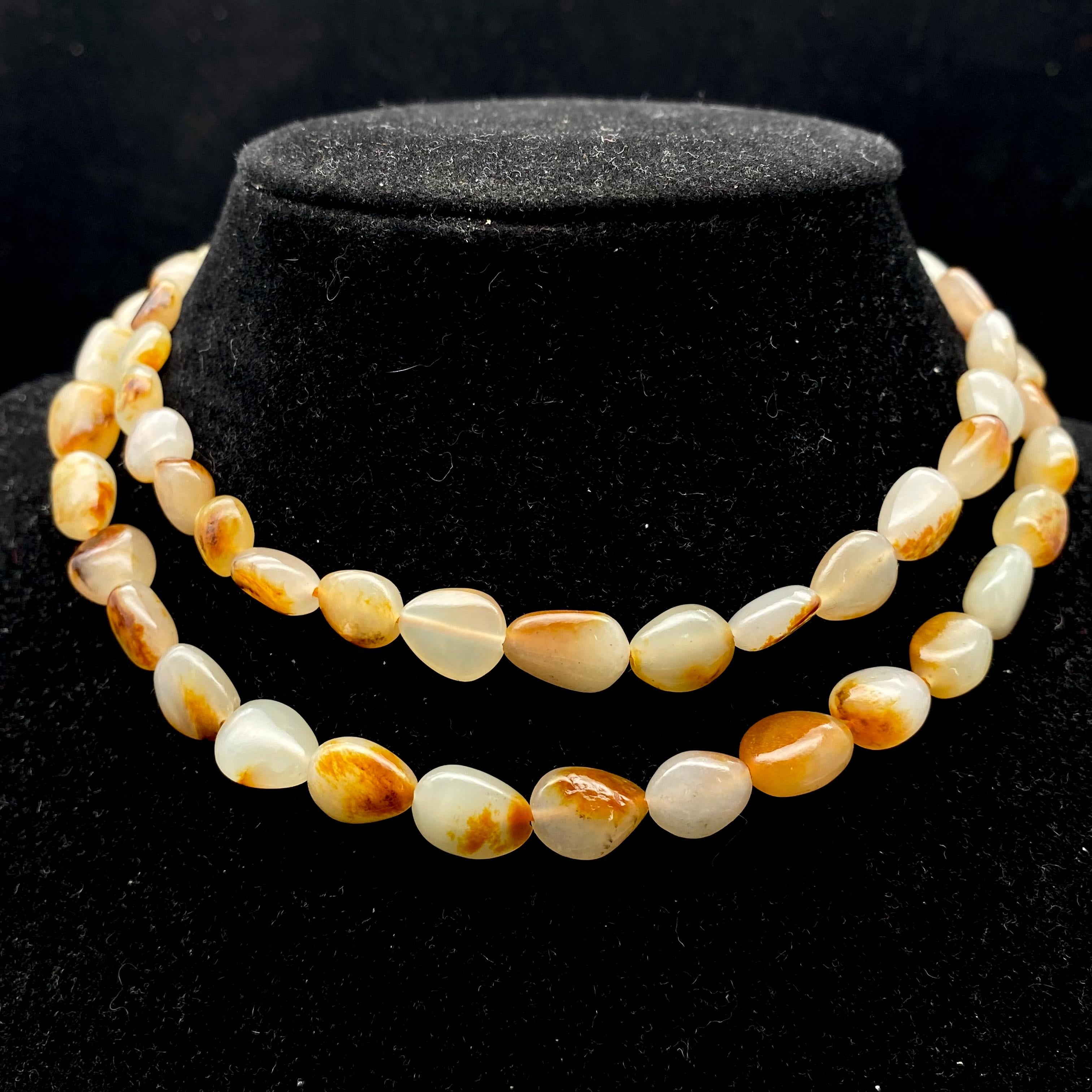 和田玉黄皮小籽【精品项链】（37.6g）