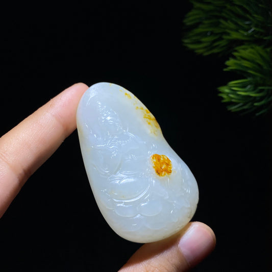 和田玉籽料观音（55.5g）
