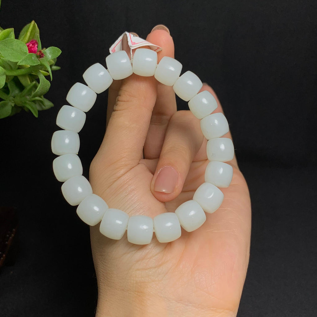 和田山料白玉直切珠手串（44.5g）