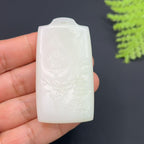 和田玉羊脂白玉观音玉牌（38.0g）
