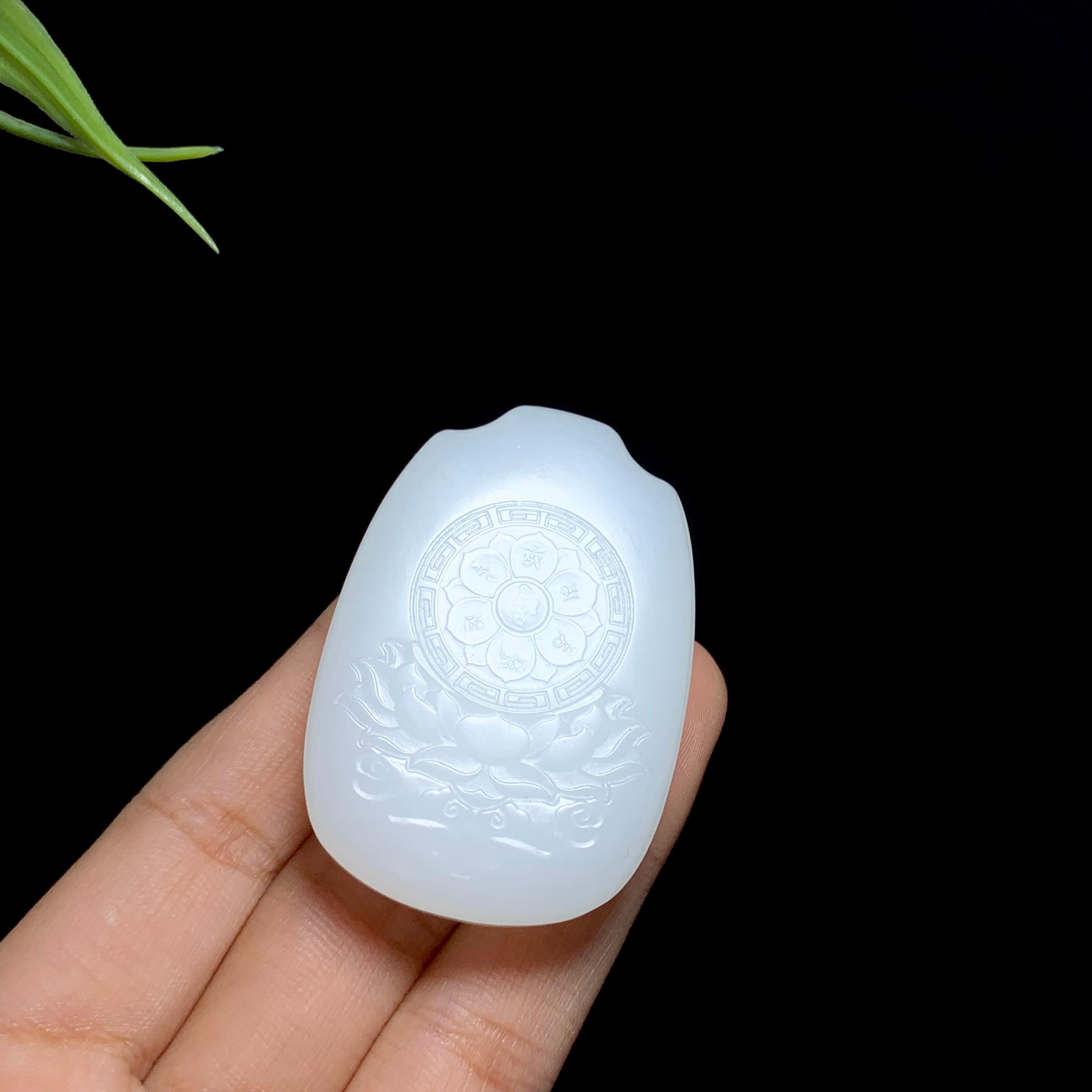 和田羊脂白玉弥勒佛挂件（44.7g）
