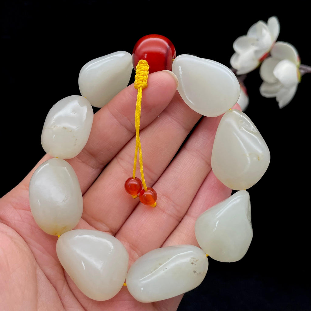 和田玉白玉籽料【精品手串】（78.3g）