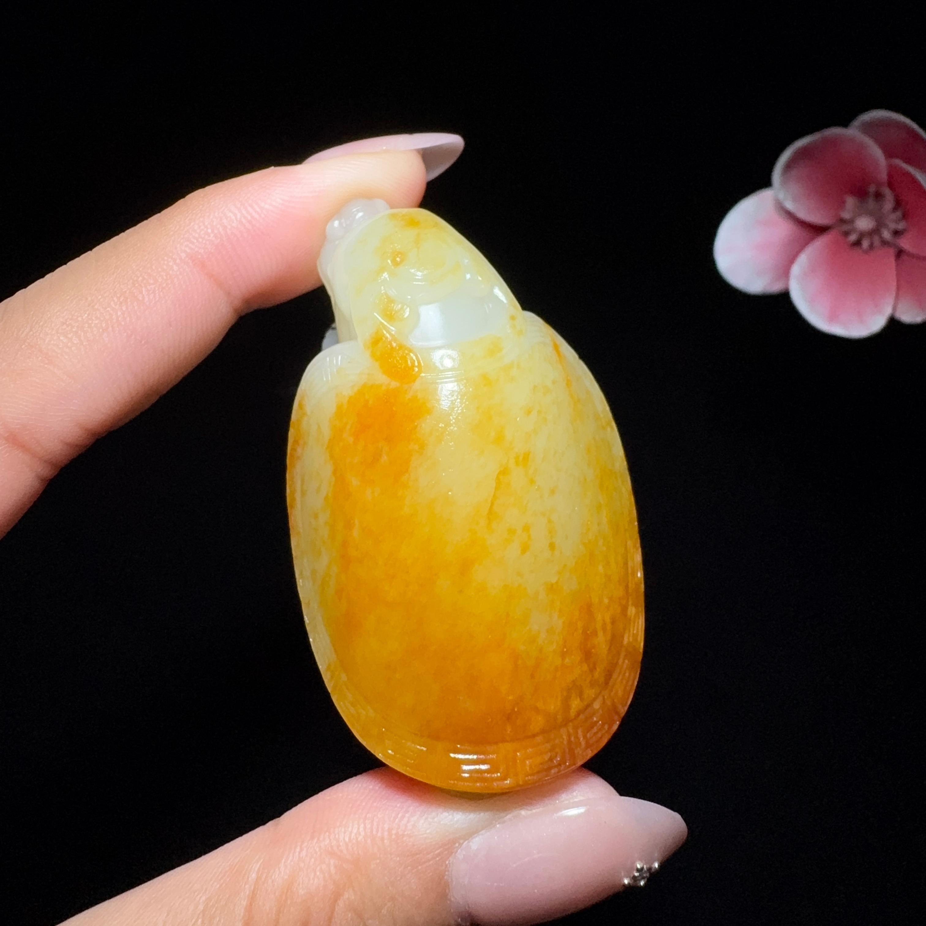 和田玉籽料龙龟挂件（62.3g）
