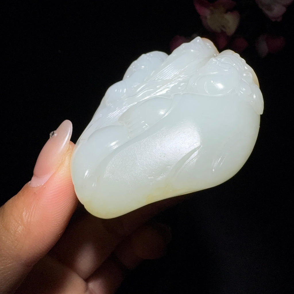 和田玉籽料福禄寿三星手把件（135.7g）