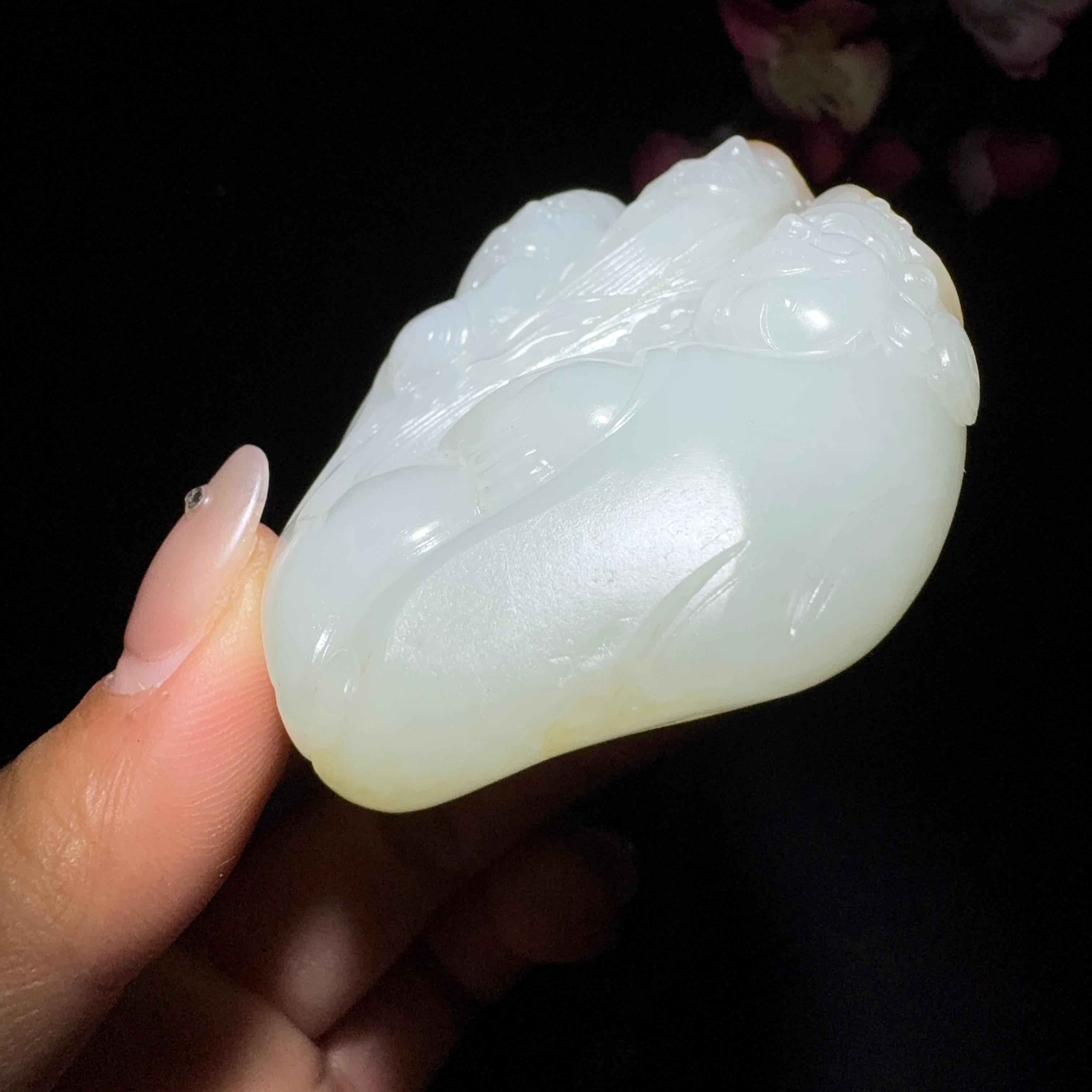 和田玉籽料福禄寿三星手把件（135.7g）