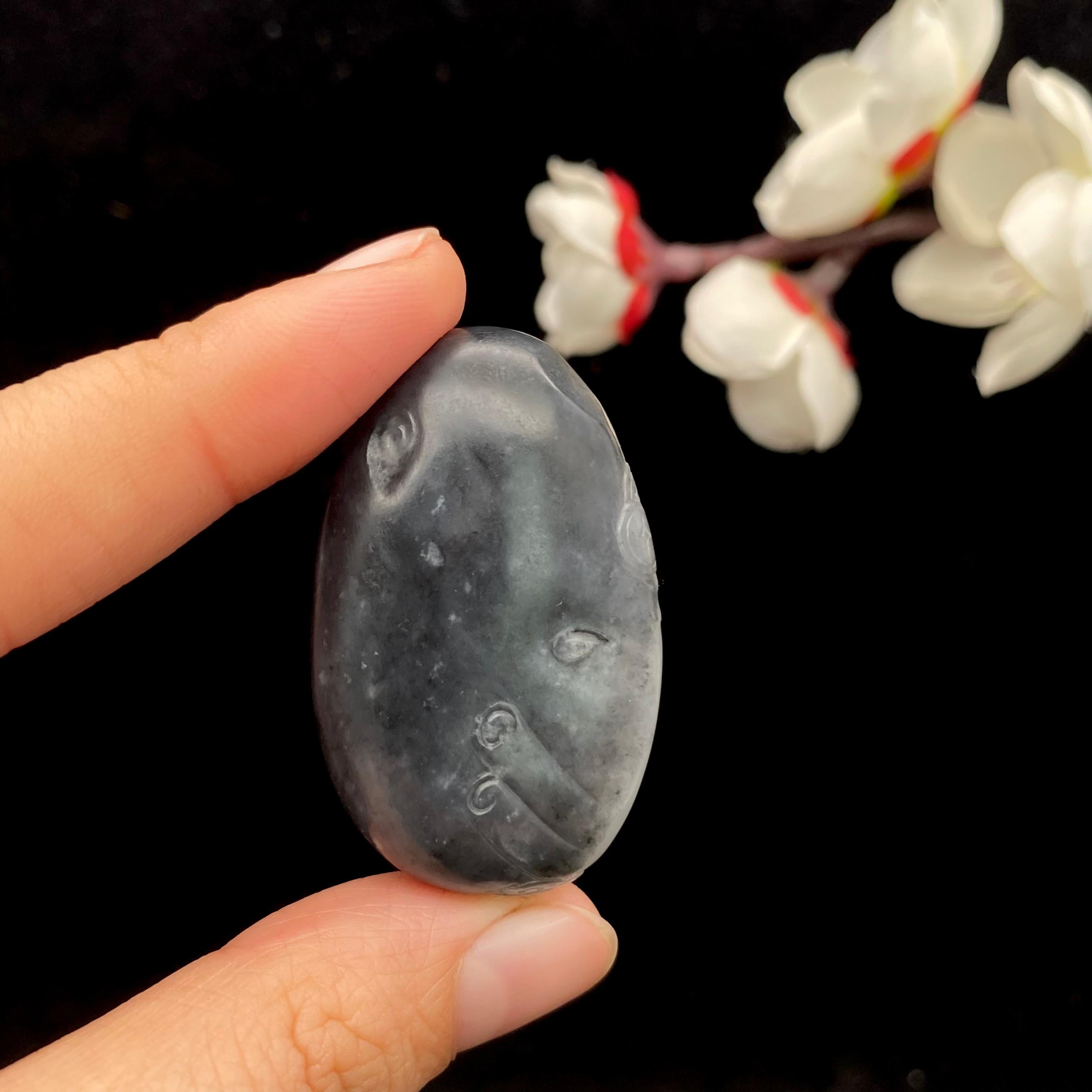 和田玉籽料青花【佛公】（26.2g）