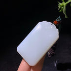 精品和田山料白玉无事牌挂件（91.2g）