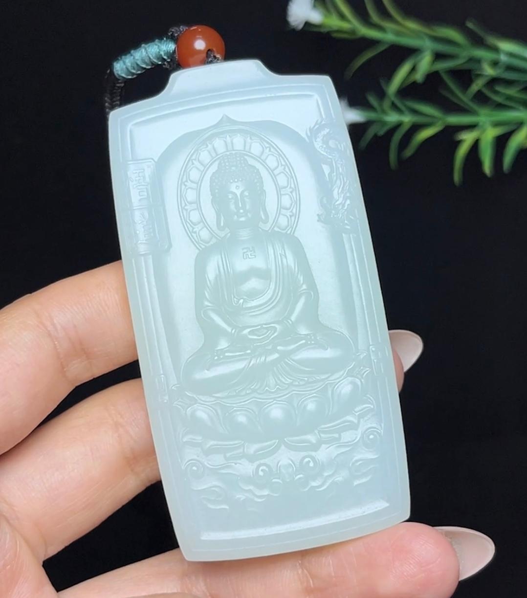 和田玉羊脂白玉大日如来（91.3g）