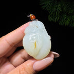 和田玉籽料灵猴献寿（38.0g）