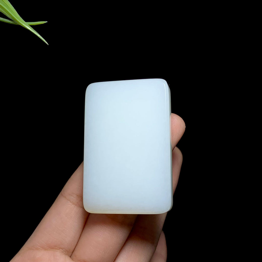 和田玉糖白玉无事牌（48.0g）