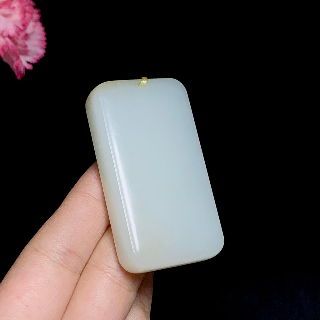和田糖白玉无事牌挂件（68.7g）