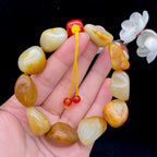和田玉聚黄皮籽料【精品手串】（71.4g）