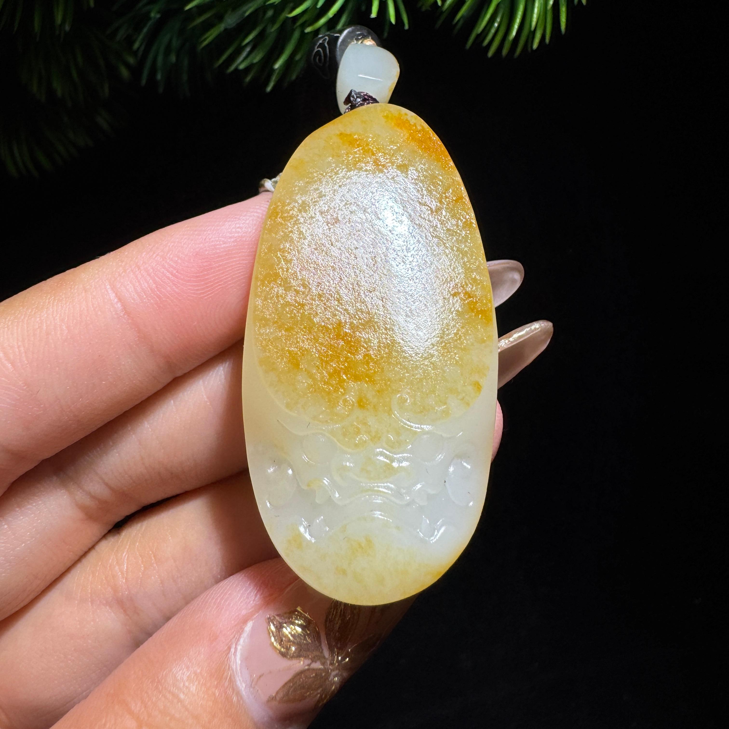 和田籽料撒金皮兽面牌（27.0g）