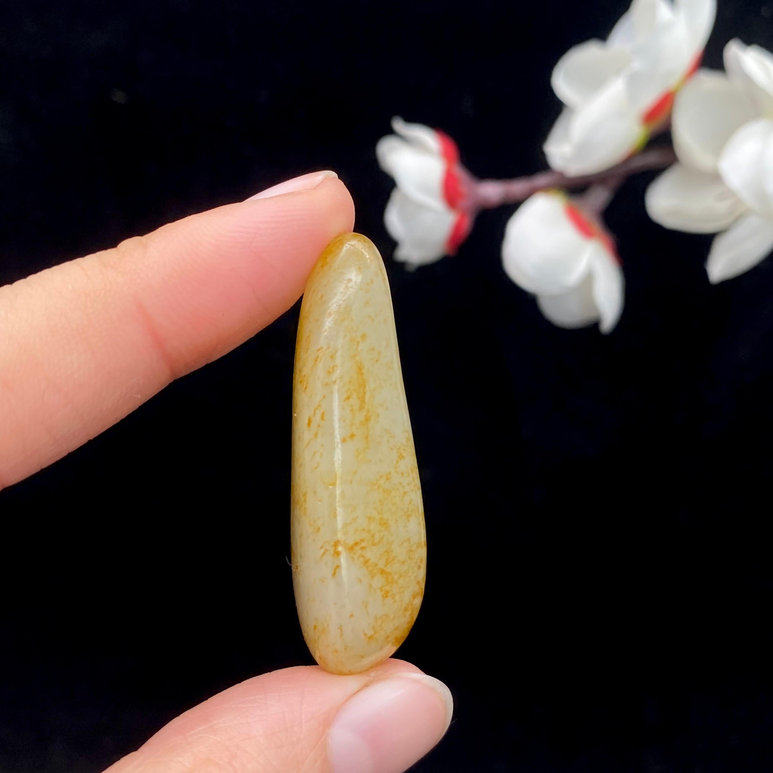 和田玉洒金皮籽料吊坠籽（14g）