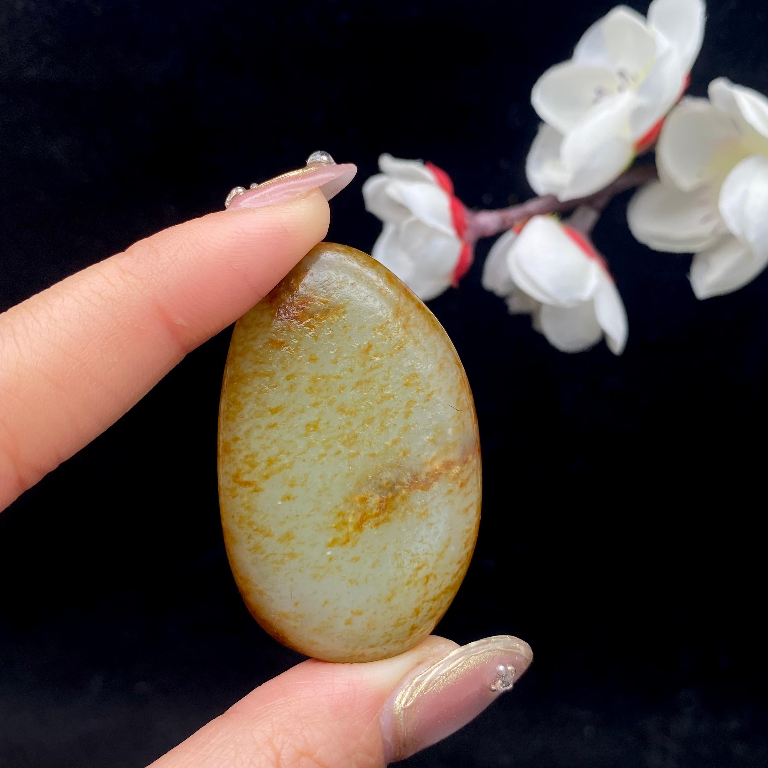 和田玉洒金皮籽料原石（35.2g）