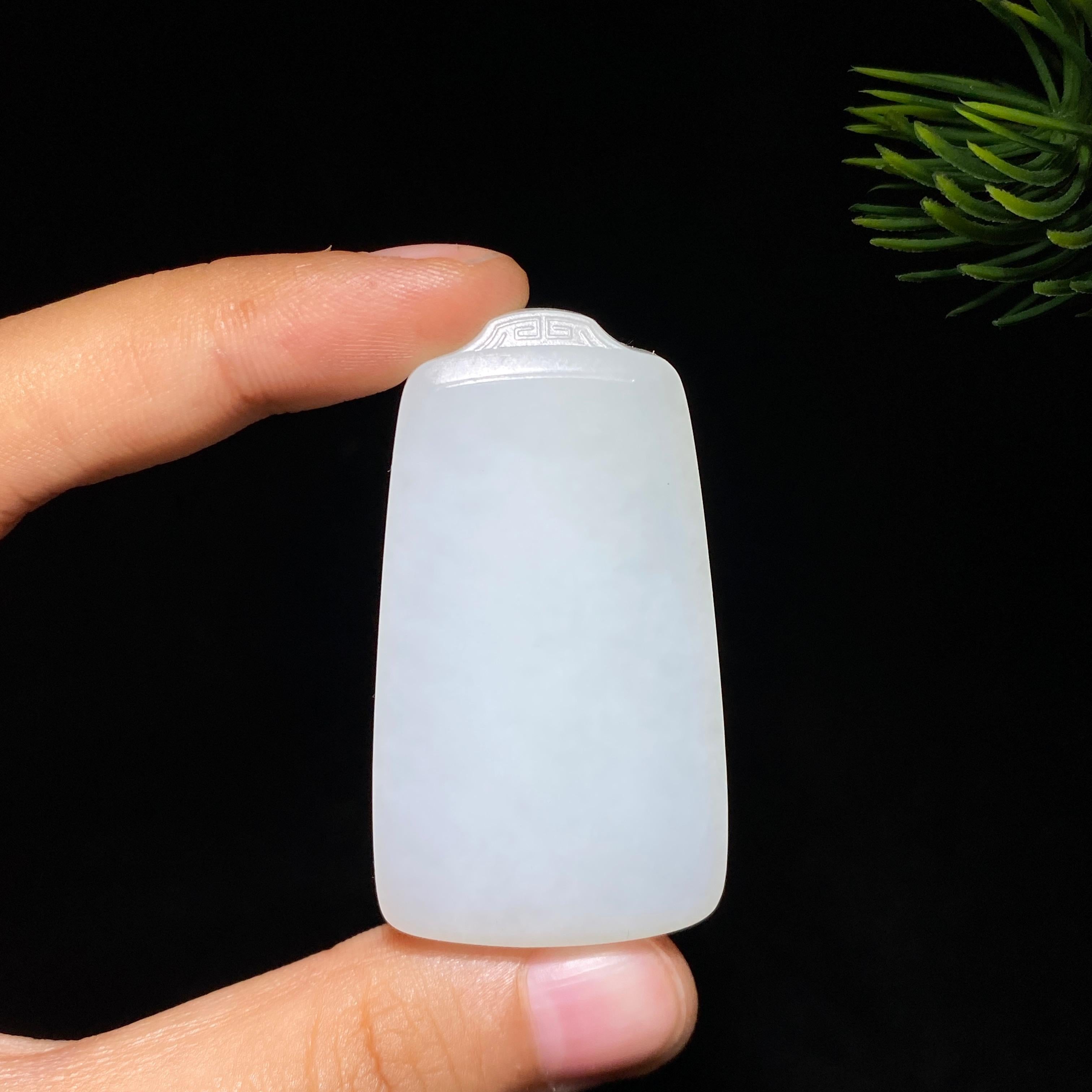 和田玉白玉无事牌（30.3g）