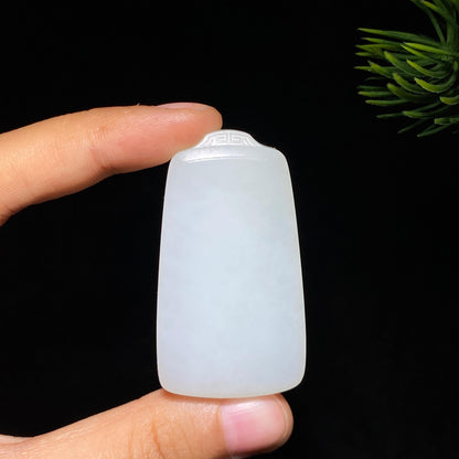 和田玉白玉无事牌（30.3g）