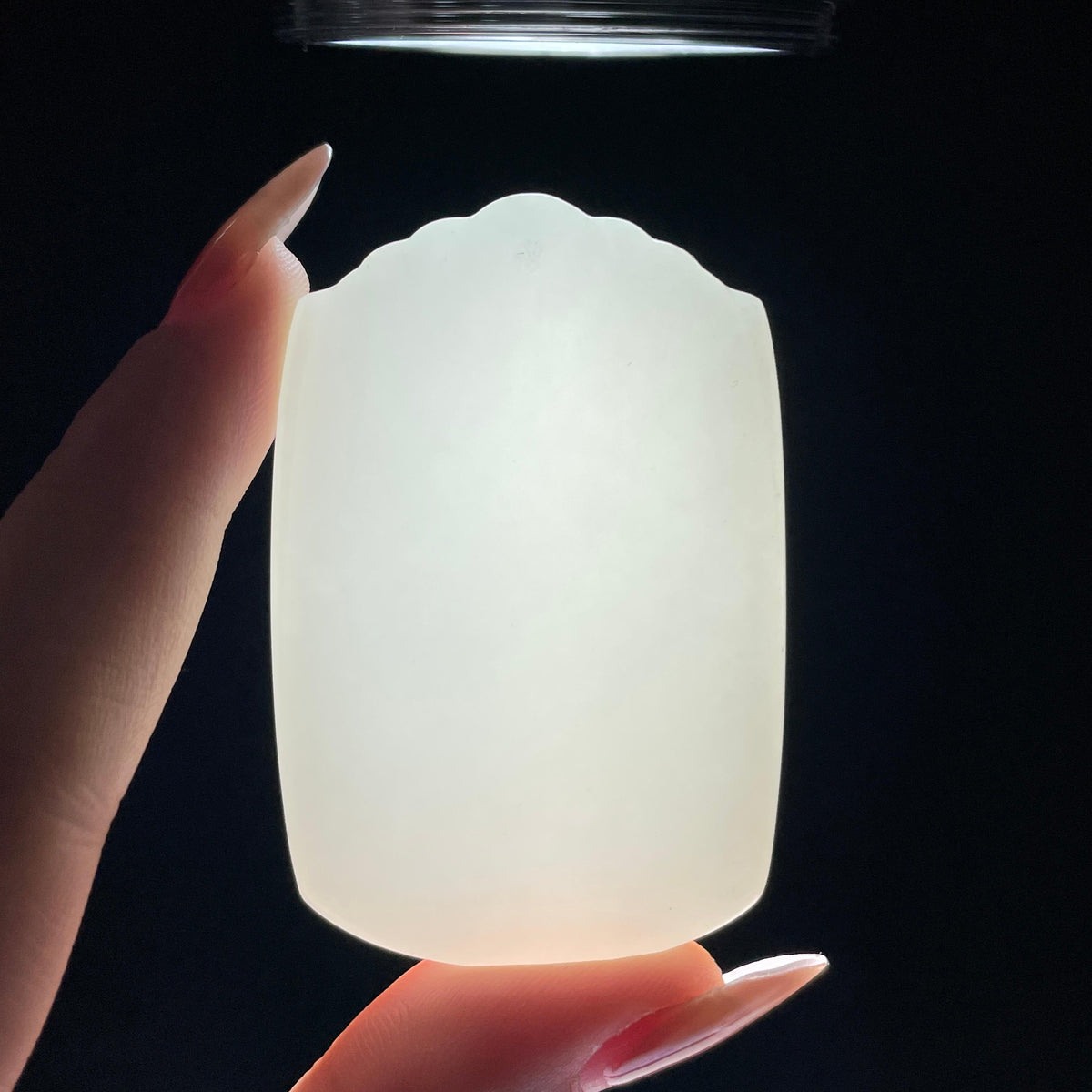 和田玉白玉无事牌（43.7g）