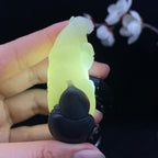 和田玉青花籽料【马上有福】（50.7g）