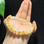 和田洒金皮籽料白玉老型珠手串（26.7g）