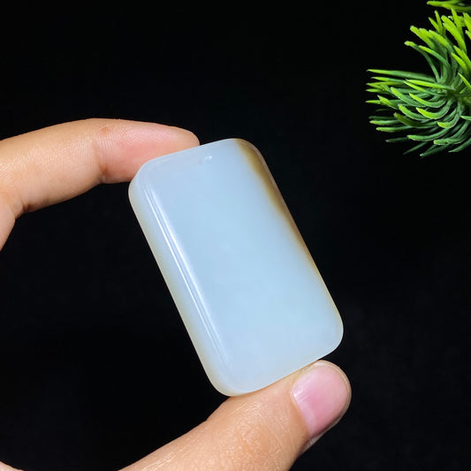 和田玉糖白玉无事牌（34.2g）