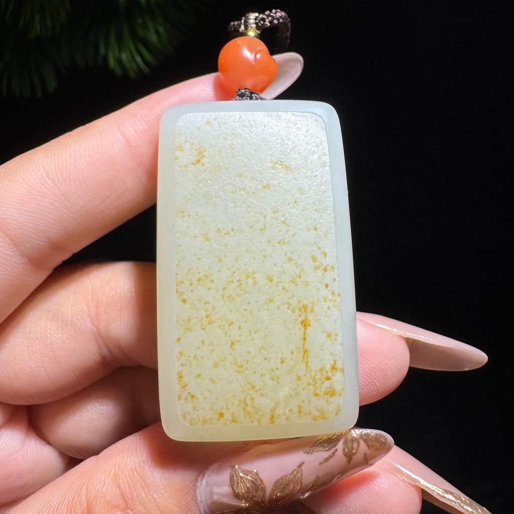 和田玉籽料满皮无事牌（34.5g）