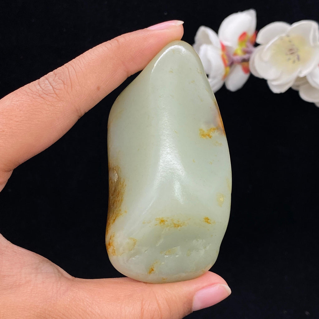 和田玉洒金皮籽料手把件（141.6g）
