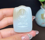 新疆和田玉且末糖羊脂玉虚空藏菩萨（44.8g）