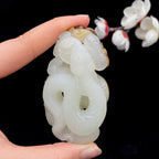 和田玉籽料【蛇】挂件（93g）