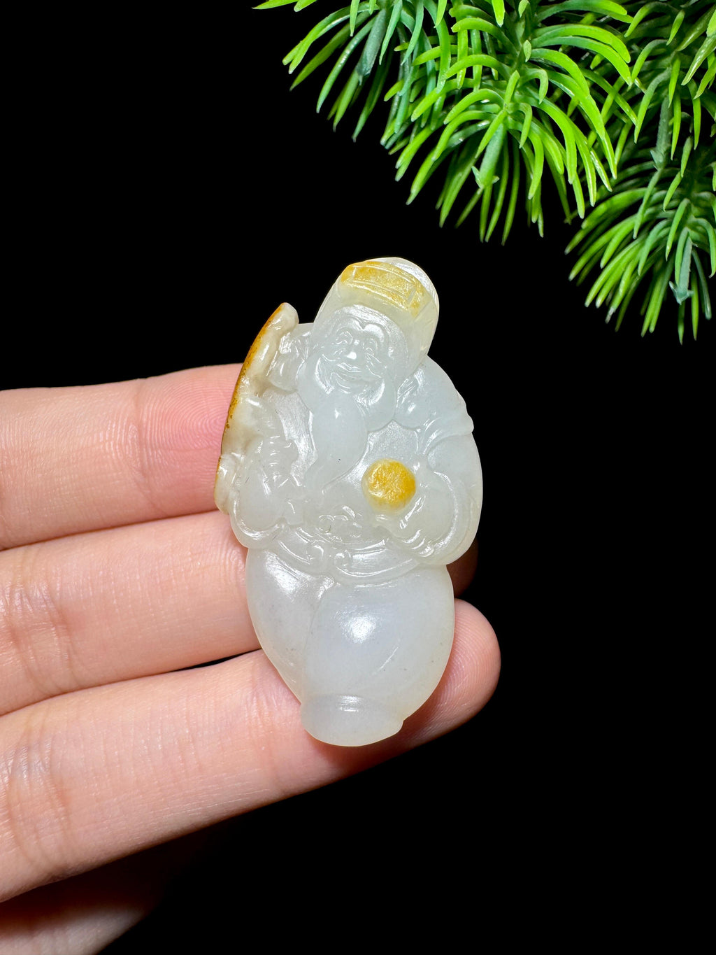 和田玉籽料财神（12.7g）