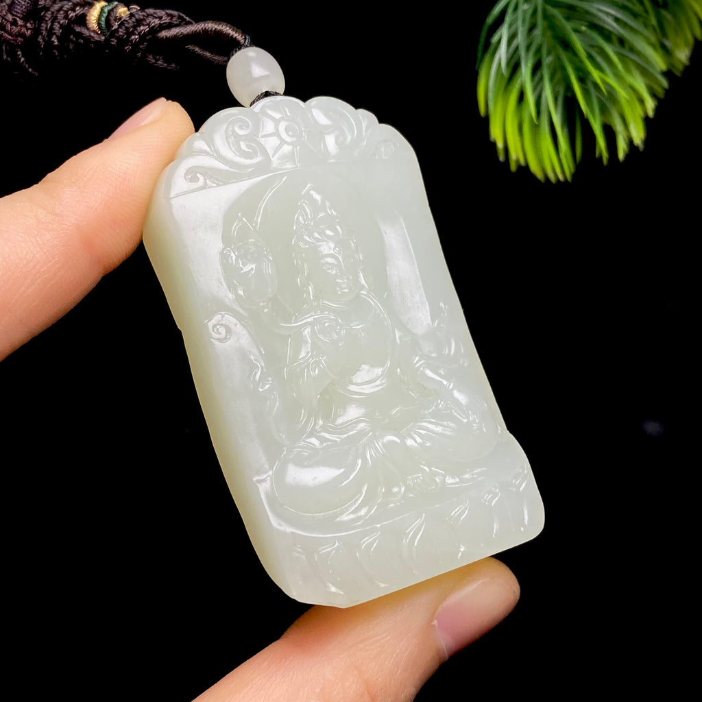 和田玉籽料文殊菩萨（77.6g）