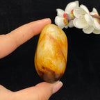 和田玉聚红皮籽料手把件（120.9g）