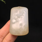 精品和田山料糖白关公挂件（42.4g）
